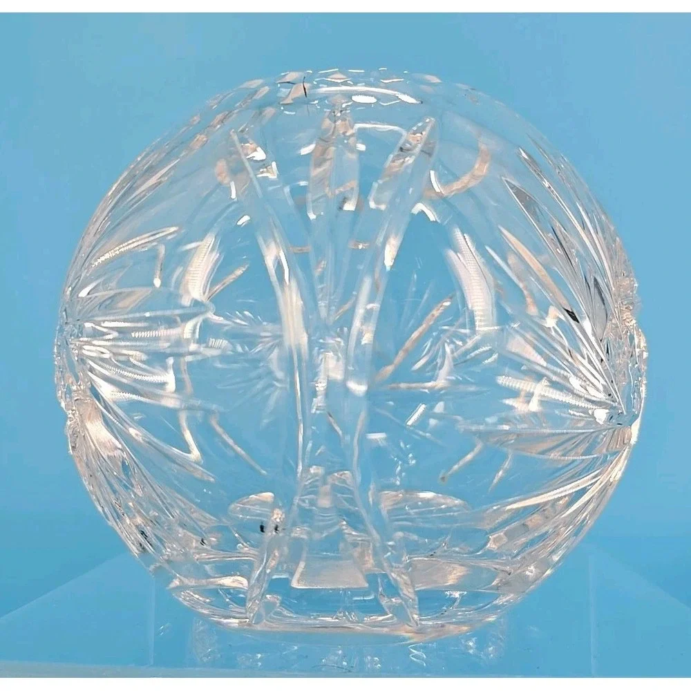 VINTAGE Crystal Rose Bowl Cut 12‎ pointed Star ~ 5